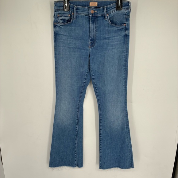 Mother 31 The Weekender Groovy Kind Love Denim Blue Jeans Wide Leg Denim Flare - Picture 5 of 10